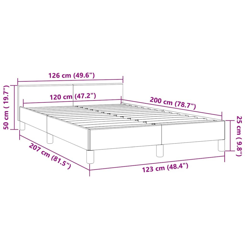 Produktbild för Sängram utan madrass mörkgrön 120x200 cm sammet