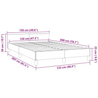 Produktbild för Sängram utan madrass mörkgrön 120x200 cm sammet