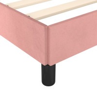 Miniatyr av produktbild för Sängram med huvudgavel rosa 140x200 cm sammet
