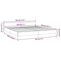 Produktbild för Sängram med huvudgavel ljusgrå 180x200 cm sammet