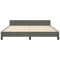 Produktbild för Sängram utan madrass mörkgrå 180x200 cm sammet