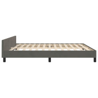 Produktbild för Sängram utan madrass mörkgrå 180x200 cm sammet