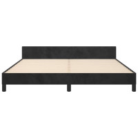 Produktbild för Sängram utan madrass svart 180x200 cm sammet