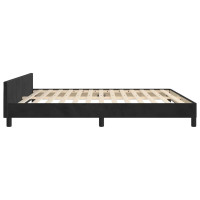 Produktbild för Sängram utan madrass svart 180x200 cm sammet