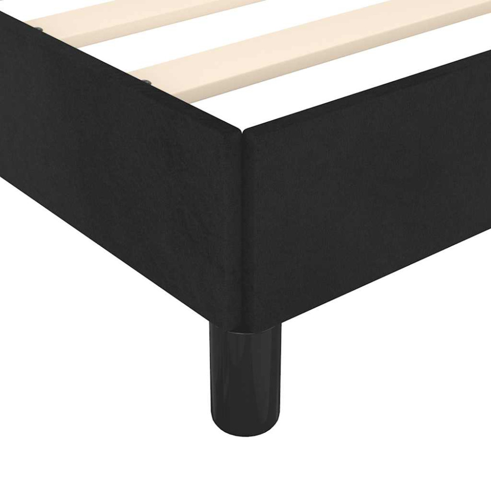 Produktbild för Sängram utan madrass svart 180x200 cm sammet