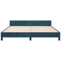 Produktbild för Sängram utan madrass mörkblå 180x200 cm sammet