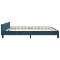 Produktbild för Sängram utan madrass mörkblå 180x200 cm sammet
