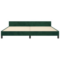 Produktbild för Sängram utan madrass mörkgrön 200x200 cm sammet