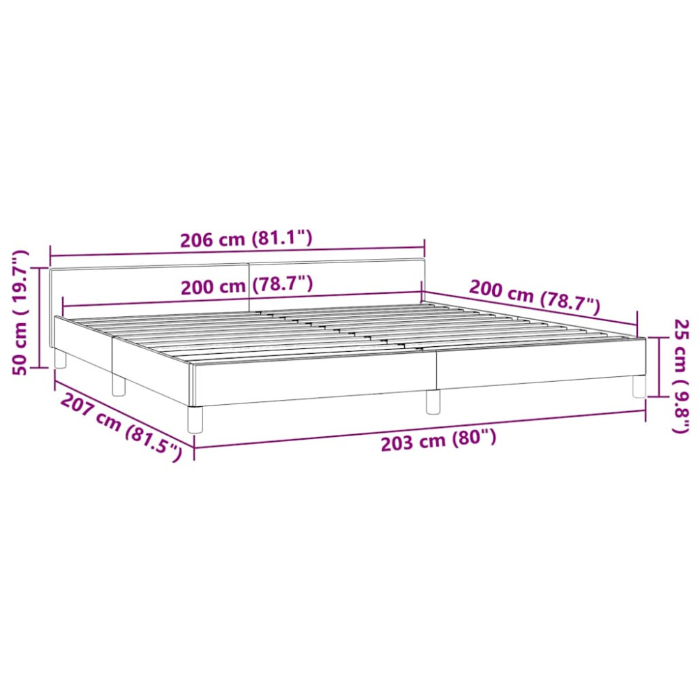 Produktbild för Sängram utan madrass mörkgrön 200x200 cm sammet