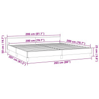 Produktbild för Sängram utan madrass mörkgrön 200x200 cm sammet