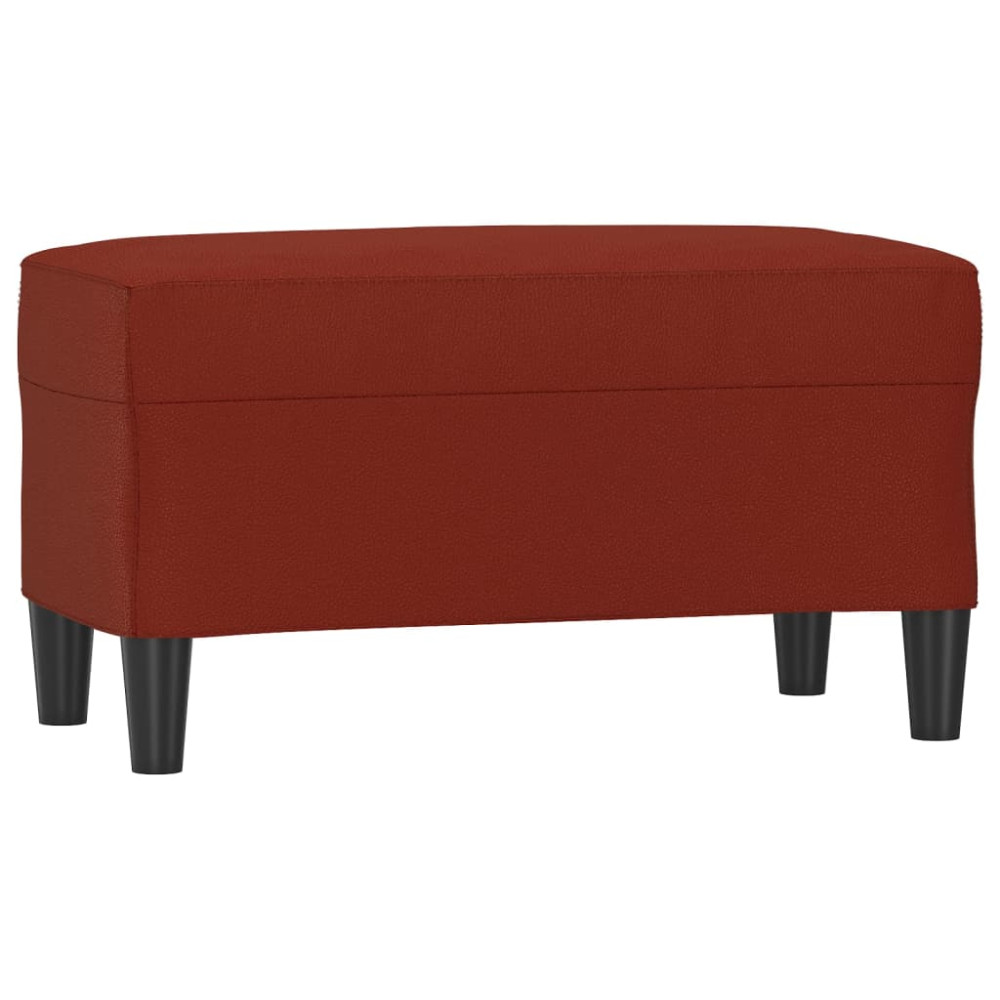 Produktbild för Bänk vinröd 70x35x41 cm konstläder