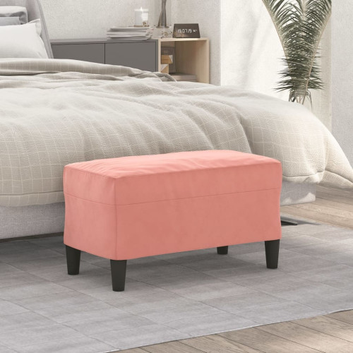 vidaXL Bänk rosa 70x35x41 cm sammet - Bänkar