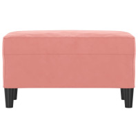 Produktbild för Bänk rosa 70x35x41 cm sammet