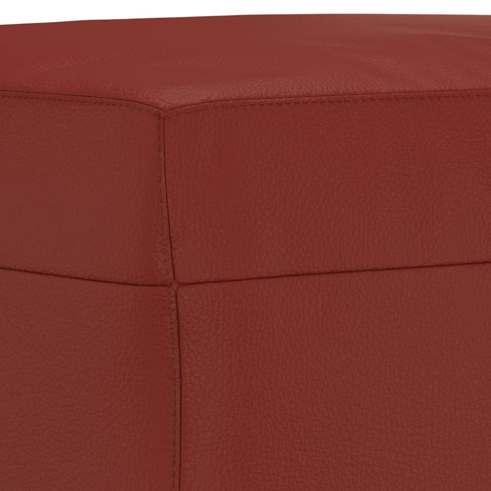 Produktbild för Bänk vinröd 100x35x41 cm konstläder
