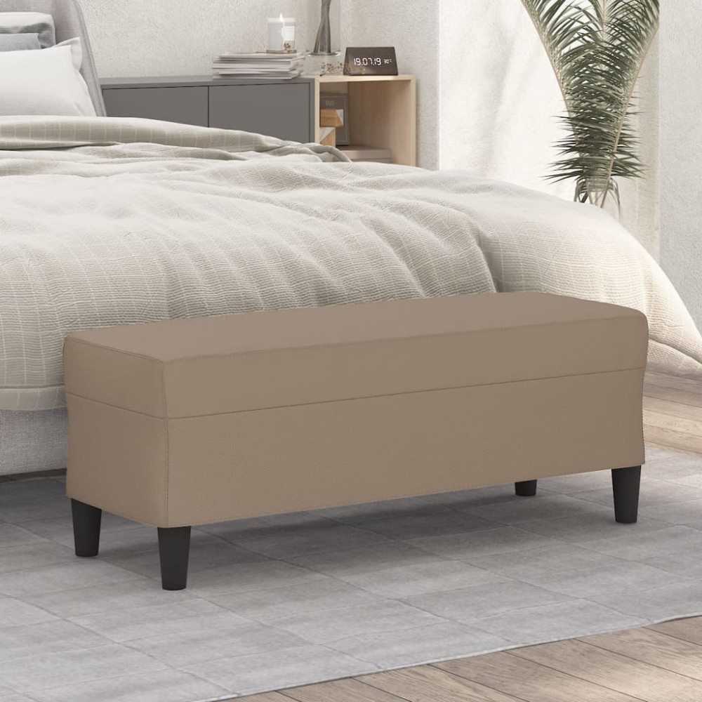 Produktbild för Bänk cappuccino 100x35x41 cm konstläder