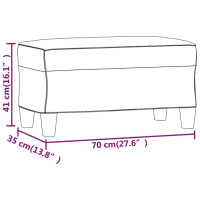 Produktbild för Bänk svart 70x35x41 cm konstläder