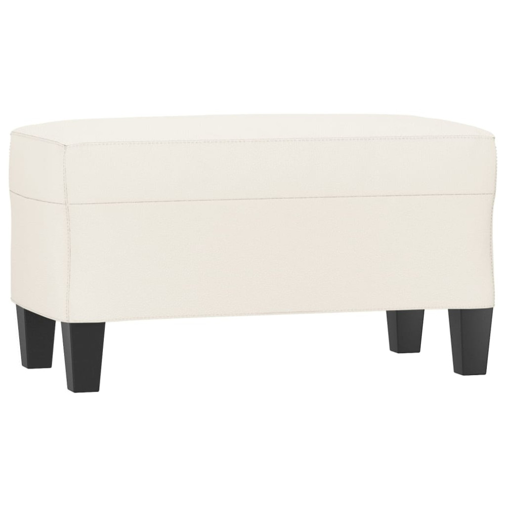 Produktbild för Bänk gräddvit 70x35x41 cm konstläder
