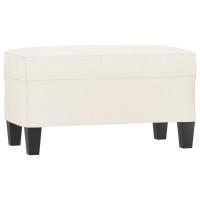Produktbild för Bänk gräddvit 70x35x41 cm konstläder