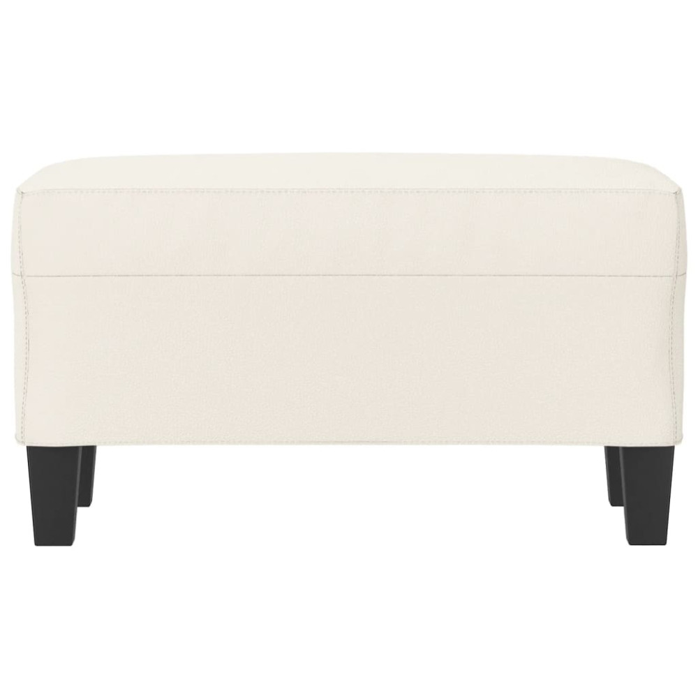 Produktbild för Bänk gräddvit 70x35x41 cm konstläder