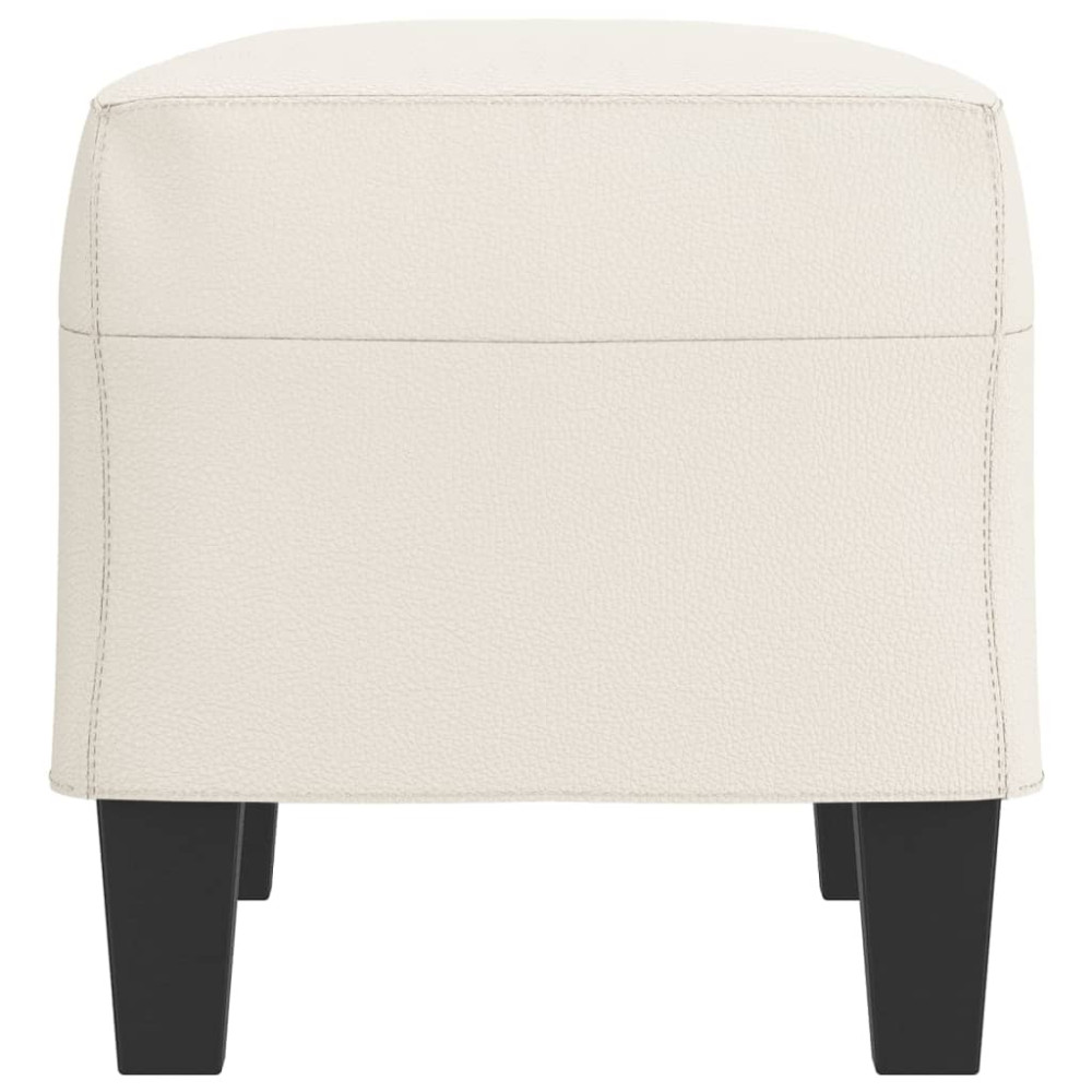 Produktbild för Bänk gräddvit 70x35x41 cm konstläder