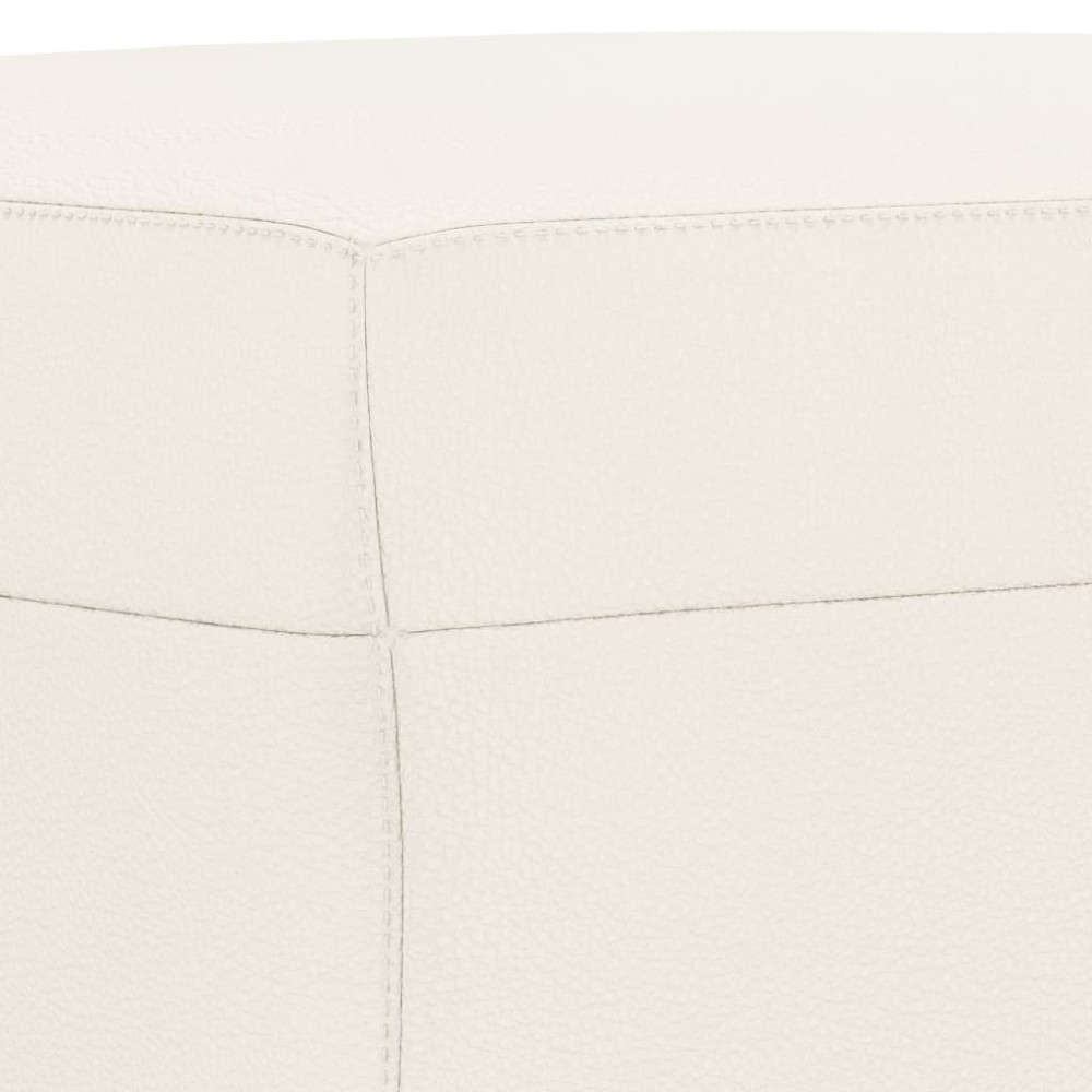 Produktbild för Bänk gräddvit 70x35x41 cm konstläder