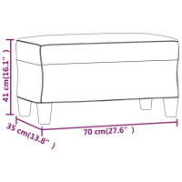 Produktbild för Bänk grå 70x35x41 cm konstläder