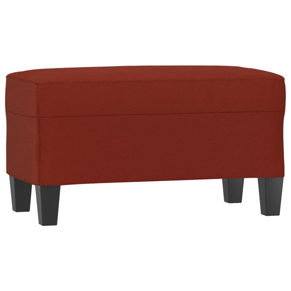 Produktbild för Bänk vinröd 70x35x41 cm konstläder
