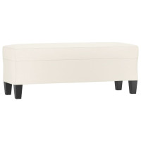 Produktbild för Bänk gräddvit 100x35x41 cm konstläder