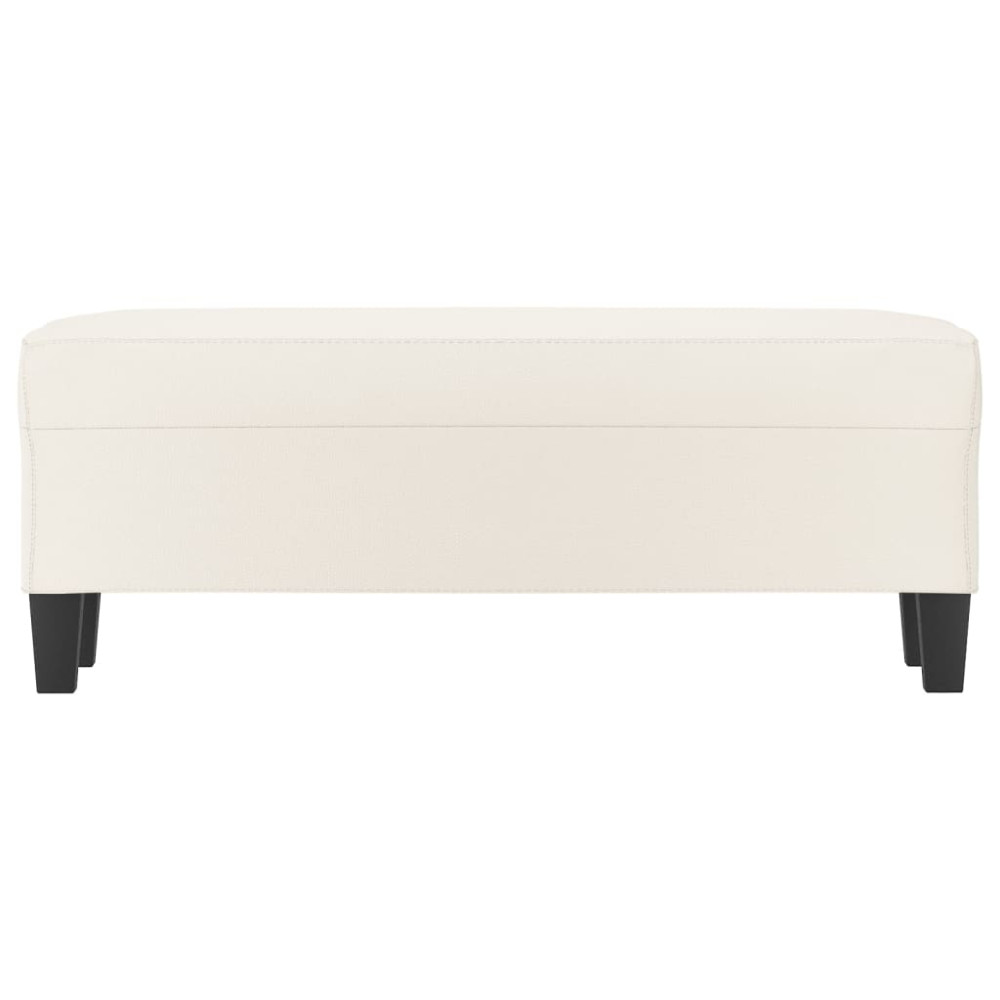 Produktbild för Bänk gräddvit 100x35x41 cm konstläder