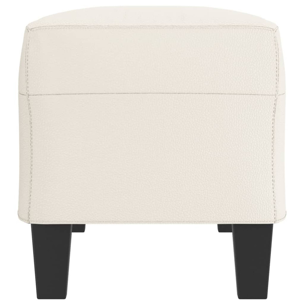 Produktbild för Bänk gräddvit 100x35x41 cm konstläder
