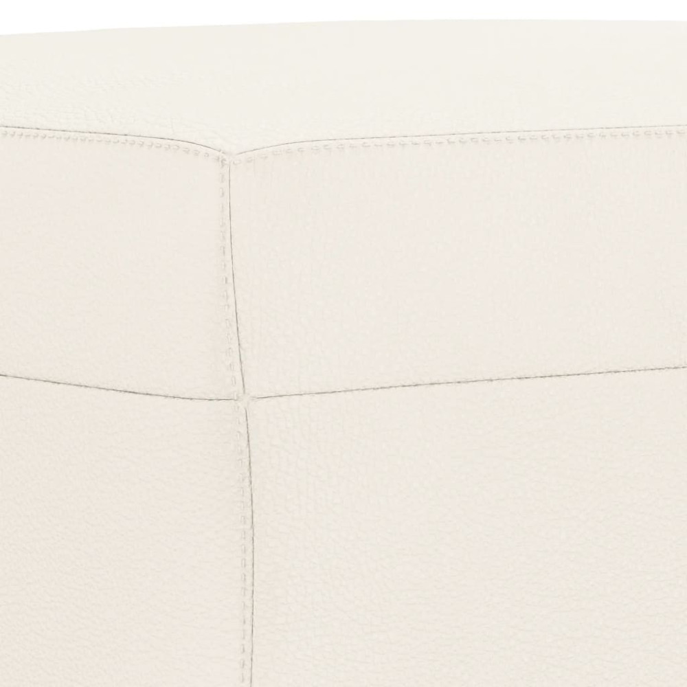 Produktbild för Bänk gräddvit 100x35x41 cm konstläder