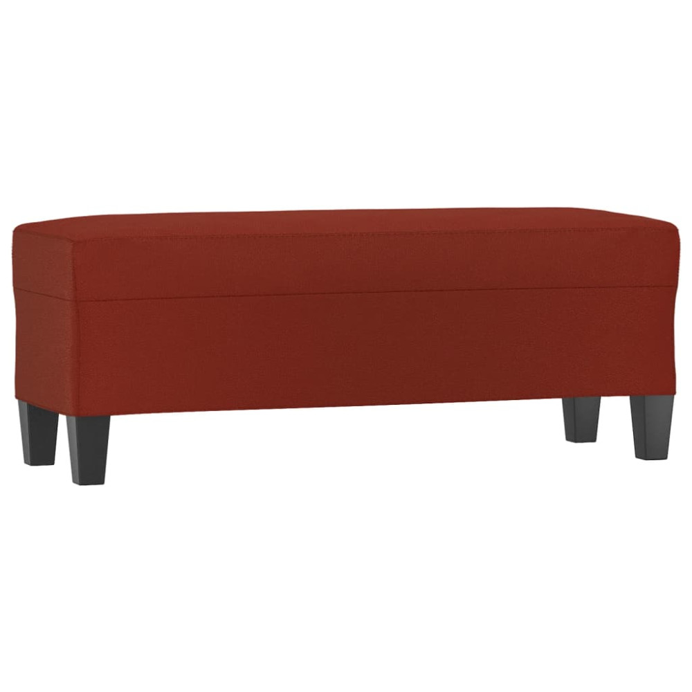 Produktbild för Bänk vinröd 100x35x41 cm konstläder