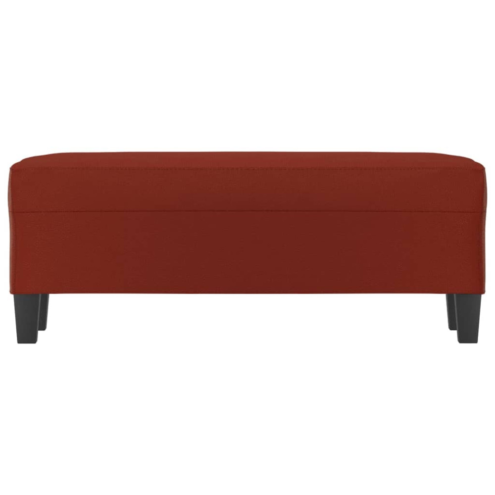 Produktbild för Bänk vinröd 100x35x41 cm konstläder