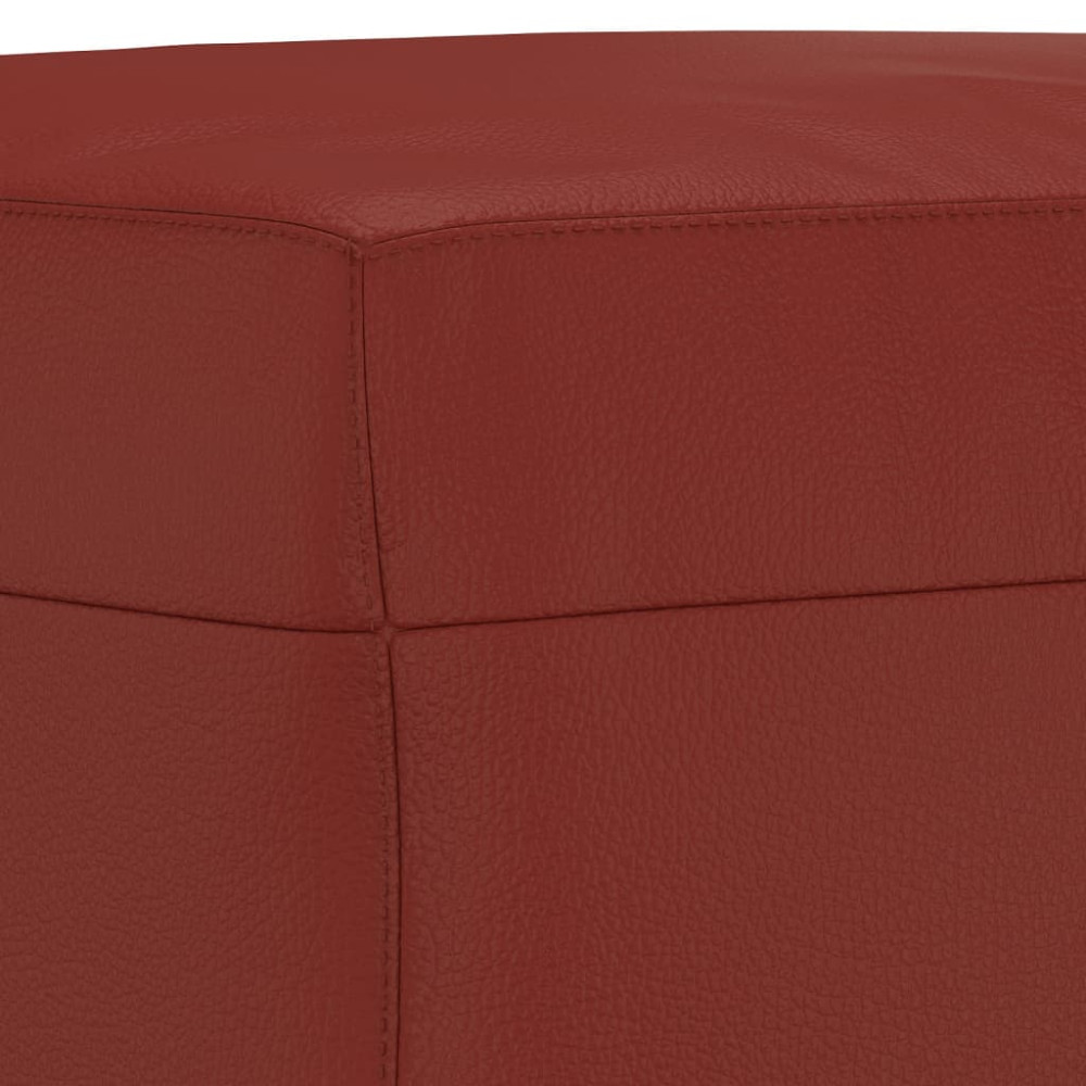 Produktbild för Bänk vinröd 100x35x41 cm konstläder