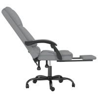 Produktbild för Kontorsstol med massage ljusgrå tyg