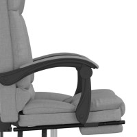 Produktbild för Kontorsstol med massage ljusgrå tyg