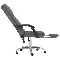 Produktbild för Kontorsstol med massage grå konstläder
