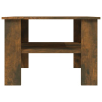 Produktbild för Soffbord rökfärgad ek 60x60x42 cm konstruerat trä