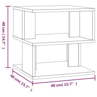 Produktbild för Soffbord rökfärgad ek 40x40x40 cm konstruerat trä