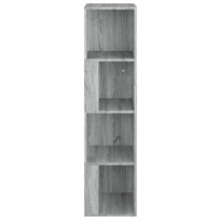 Produktbild för Hörnhylla grå sonoma 33x33x132 cm konstruerat trä