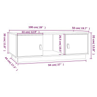 Produktbild för Soffbord 100x50x35 cm massiv furu