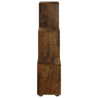 Produktbild för Bokhylla trappformad rökfärgad ek 107 cm konstruerat trä