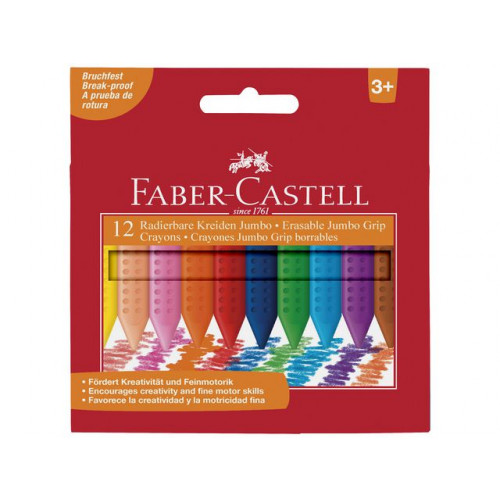 FABER-CASTELL Plastkrita FABER CASTELL trekantig 12/fp