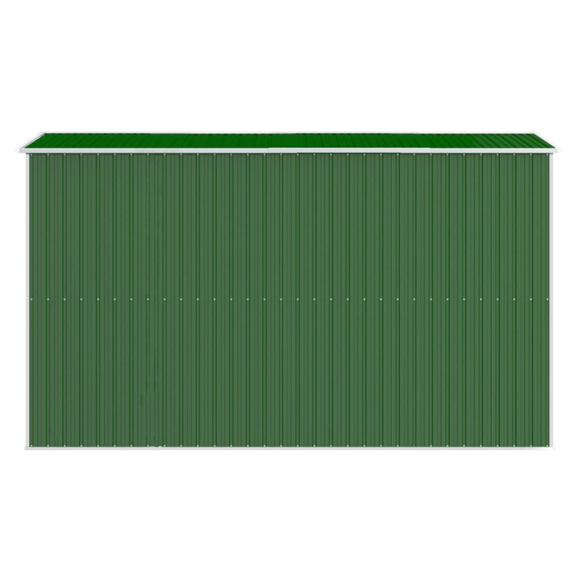 Produktbild för Trädgårdsskjul grön 192x357x223 cm galvaniserat stål