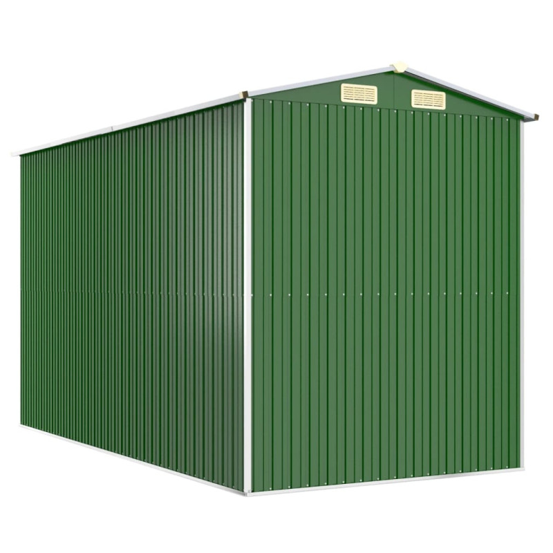Produktbild för Trädgårdsskjul grön 192x357x223 cm galvaniserat stål