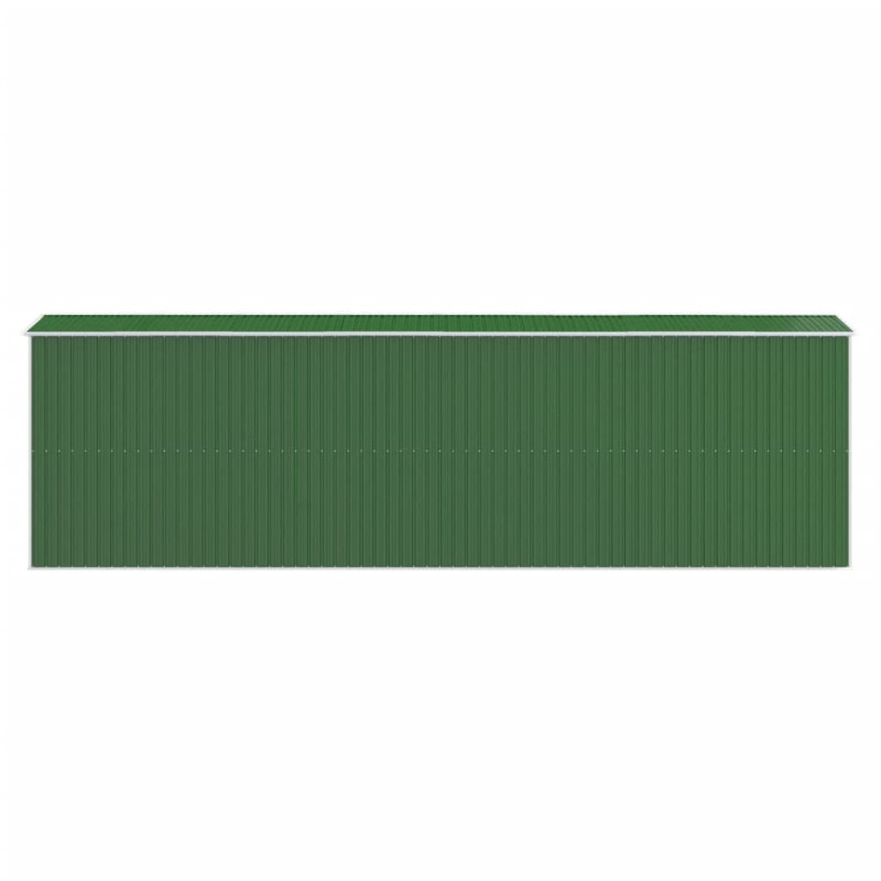 Produktbild för Trädgårdsskjul grön 192x689x223 cm galvaniserat stål