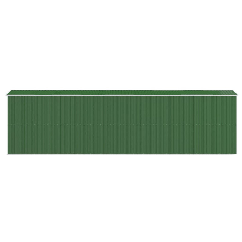 Produktbild för Trädgårdsskjul grön 192x772x223 cm galvaniserat stål