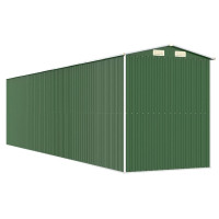 Miniatyr av produktbild för Trädgårdsskjul grön 192x772x223 cm galvaniserat stål