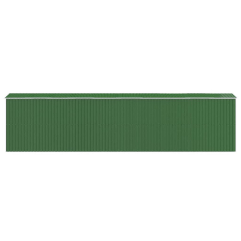 Produktbild för Trädgårdsskjul grön 192x855x223 cm galvaniserat stål