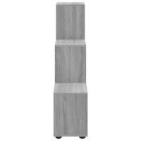 Miniatyr av produktbild för Bokhylla trappformad grå sonoma 107 cm konstruerat trä
